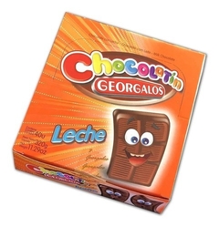 CHOCOLATE CON LECHE GEORGALOS 8g (40 unidades)