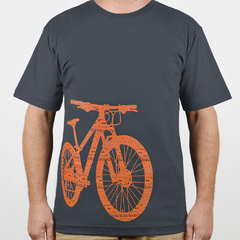 Camiseta Bike Grafismo Chumbo