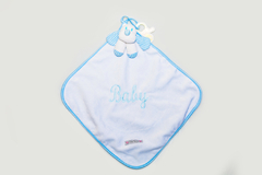 Naninha blanket cetim listrados Baby azul bebe Zip Toys