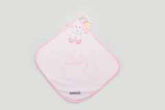 Naninha blanket cetim listrados Baby rosa bebê Zip Toys