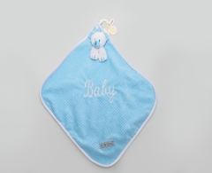 Naninha blanket cetim urso azul Zip Toys