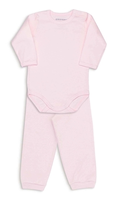 Conjunto Body Ribana Rosa Bebê Dedeka