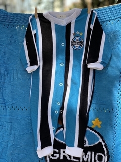 Conjunto Macacão Mais Manta De Tricô Grêmio Oficial Listrado RN Oldoni