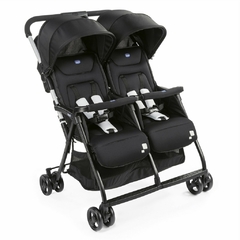 Carrinho de Bebê Para Gêmeos OhLalá Twin Black Night Chicco