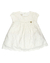 Vestido De Batizado P/1 Off White Com Bordado de flores Anjos Baby