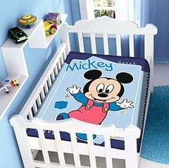 COBERTOR RASCHEL PLUS DISNEY MICKEY PASSINHOS AZUL JOLITEX