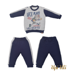 Conjunto Infantil Longo  Plush Nuvem / Moletom Augusto Upi Uli 