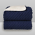 Cobertor Laço Bebê Plush com Sherpa Dots Azul Navy