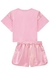 Conjunto Blusa Boxy e Short Rosa 2/6 Kukiê   - comprar online