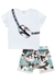 Conjunto Camiseta/Bermuda Branco P/GG Luc Boo