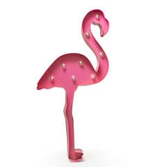 Flamingo de Pie con Luces
