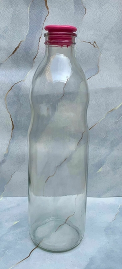 Botella X 4 Unid De Vidrio Con Tapa 1 Litro Jugo Agua - Vintash Bazar