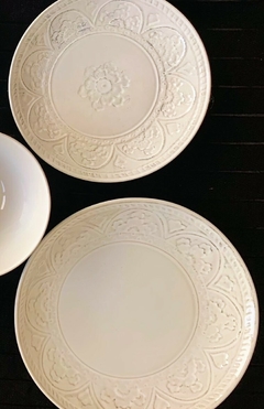Platos X 6 Playo Ceramica 27 Cm Vintage Labrado - comprar online