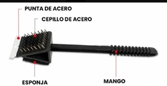 Set Parrillero Asador Cuchillo + Tenedor 40 Cm + Cepillo - tienda online
