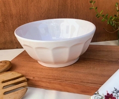 Bowl Mediano Facetado Ceramica Blanco - Vintash Bazar