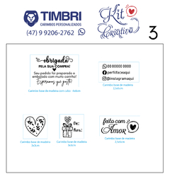 KIT CRIATIVO DE CARIMBOS - TAGS - CARTÕES - TIMBRI CARIMBOS PERSONALIZADOS