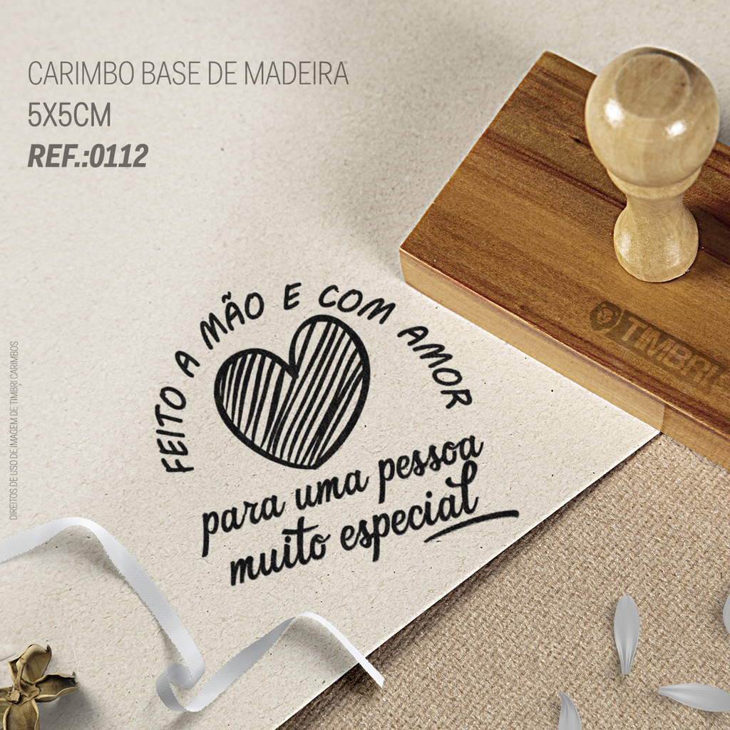 Carimbo Personalizado 5x5cm Com Almofada E Tinta - Com Logo