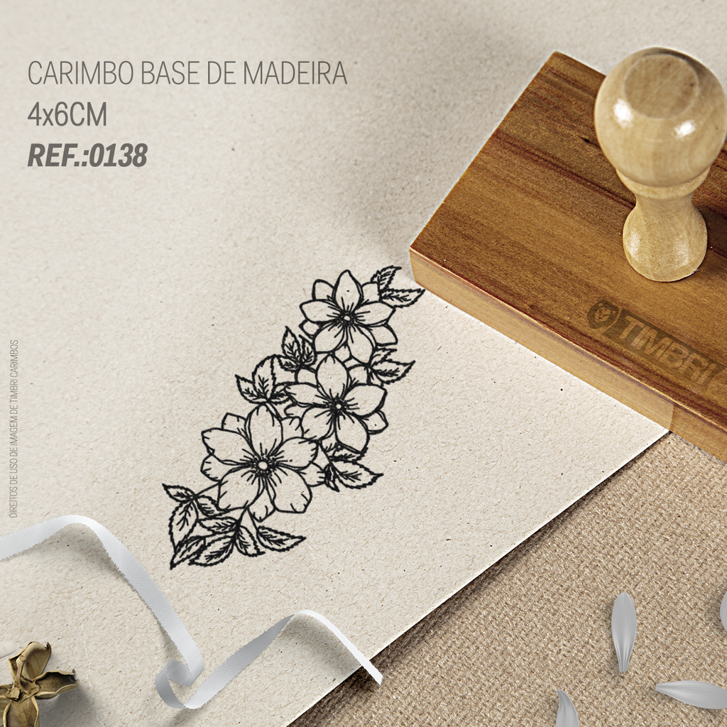 carimbo flor de lótus - Fazendo Arte Carimbaria