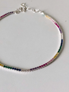 PULSEIRA ZIRCÔNIA COLORIDA 469760 PRATA 925 - comprar online