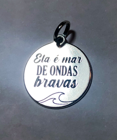 Pingente Placa com frase 406512 Prata 925