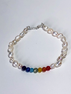 PULSEIRA PÉROLA COM 7 CHÁCARAS 375146 PRATA 925 - comprar online