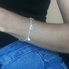 Pulseira Olho Grego 6498 Prata 925 (Tam.15cm) - loja online