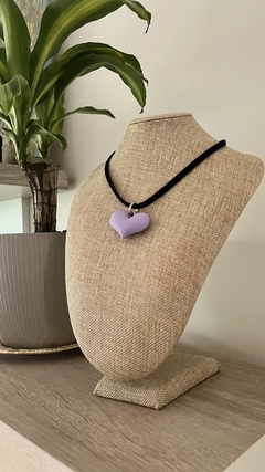 COLLAR LILA HEART