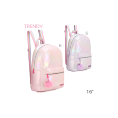 Mochila Escolar Metalizada Infantil Trendy