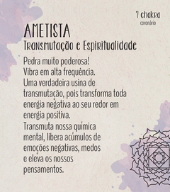 Colar Drusa de Ametista - Fio longo - kala kristais 