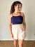 Cropped Malu dupla face Listrado Marinho - comprar online