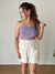 Cropped Malu dupla face Floral Azul - Universo Seja