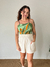 Cropped Malu dupla face Folhagem Verde