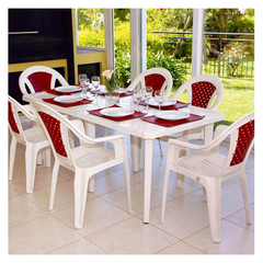 Mesa Rectangular con 6 Patas Plástico Colombraro - comprar online