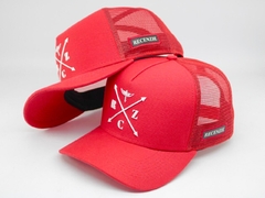 Boné Trucker quadrado Red