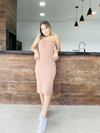 Vestido midi nude