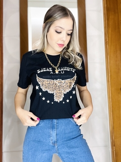 T-shirt algodão “Eternal Eagle” preta - comprar online