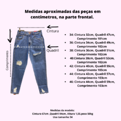 Calça mom vintage escura