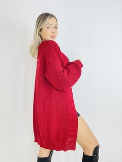 Cardigan tricot Becky vermelho - comprar online