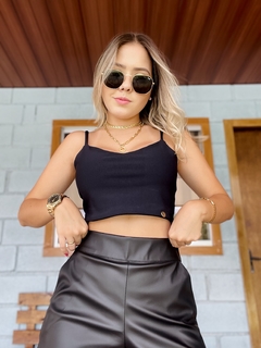 Cropped amarração Preto¨2 em 1¨ - comprar online