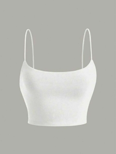 Cropped alcinha branco - comprar online