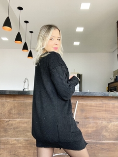 Cardigan tricot Polly preto na internet