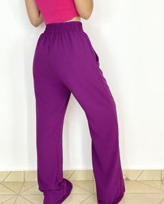 Calça pantalona Becca lilás - comprar online