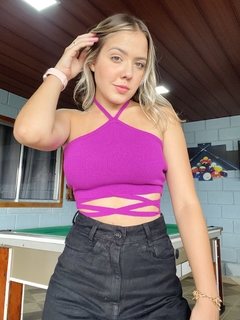 Cropped Mia roxo - Lady Lala 