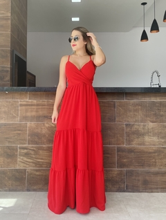 Vestido Luísa vermelho na internet