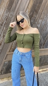 Cropped Emma verde militar