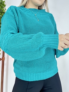 Tricot Ellen verde turquesa