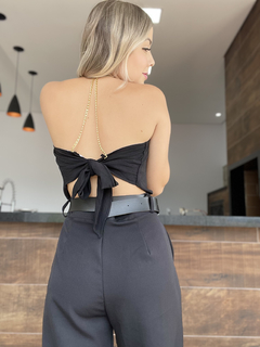 Cropped corrente preto - comprar online