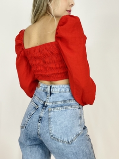 Cropped princesa vermelho - comprar online