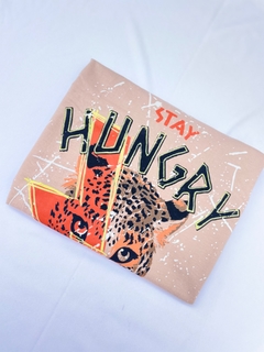 tee shirt “Stay hungry” bege