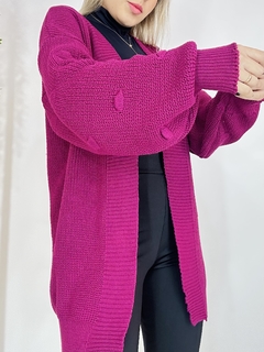 Cardigan tricot Becky roxo na internet